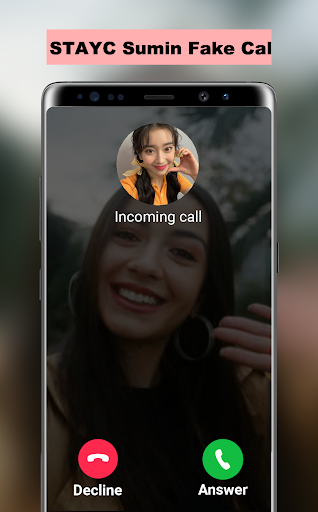 Android application STAYC Sumin Fake Call screenshort