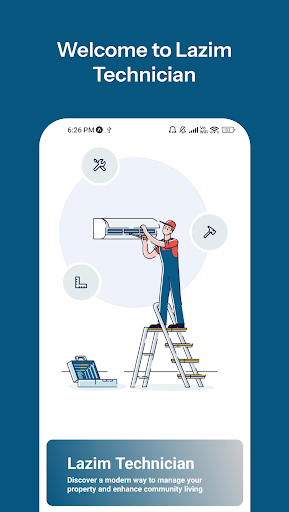 Android application Lazim Technician screenshort