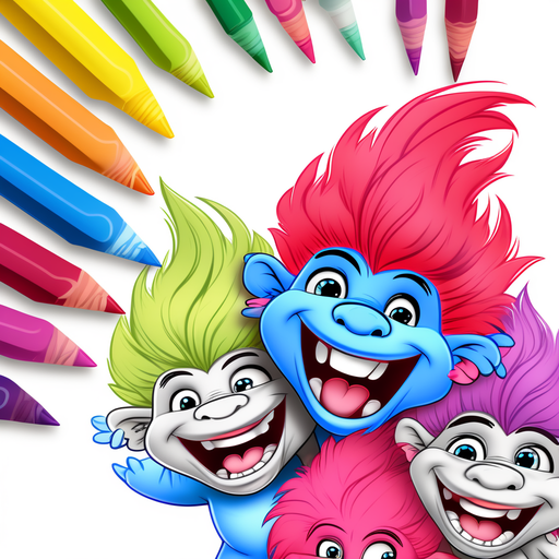 Trolls 2 Coloring Book