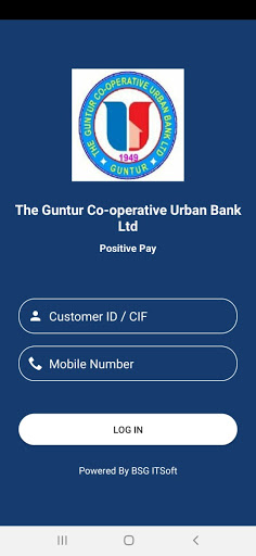 Android application Guntur Urban Bank Positive Pay screenshort