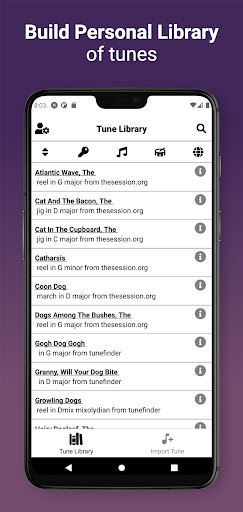 Android application Tune Library - Mnemosyne screenshort