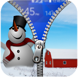 Snowman Zipper Lock screen icon