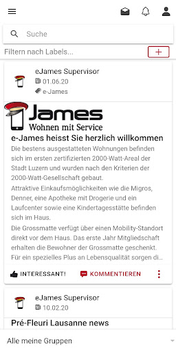 e-James Mobile Screen 2