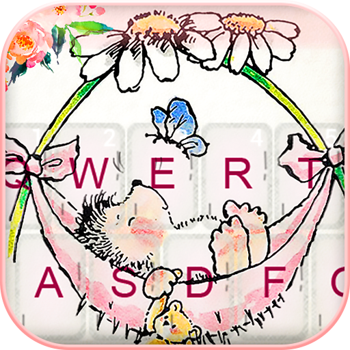 Cartoon Hedgehog Keyboard Them logo
