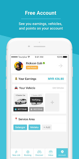 Android application Tourplus Provider screenshort