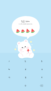 카카오톡 테마 - 곰도리도리_달콤한 여름 수박