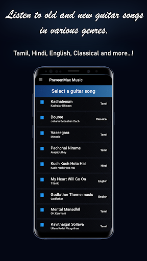 Android application Learn guitar PraveenMax Music screenshort