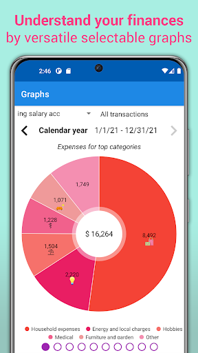 Android application FiQu track expenses, budgeting screenshort