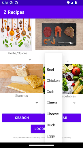 Z Recipes Screen 3