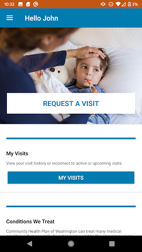 Android application CHPW Virtual Care screenshort