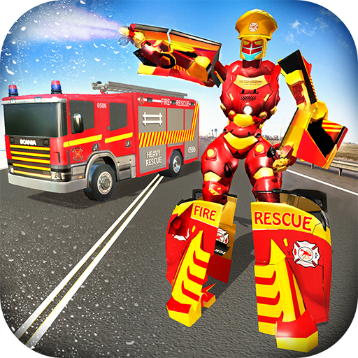 Firefighter Robot Rescue Hero  Icon