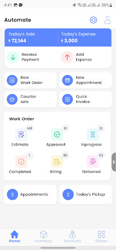 Automate Garage Management App
