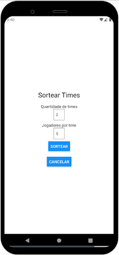 JogaBola - Sorteador de Times Screen 3