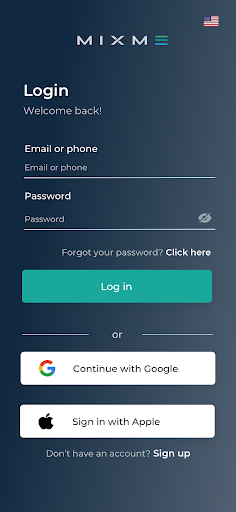 Android application Mixme screenshort
