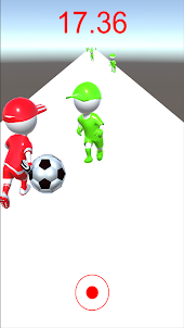 3D soccer football stickman