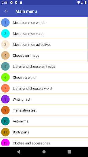 Learn Persian Words & Phrases Screen 2