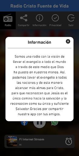 Radio Cristo Fuente de Vida Screen 2