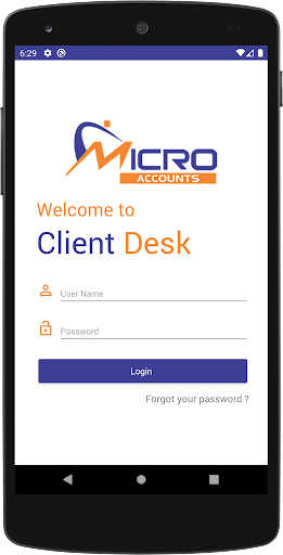 Android application Micro Account screenshort