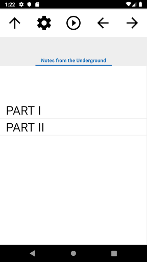 Android application Book, Notes from the Undergrou screenshort
