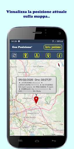 Android application Geo Posizione screenshort