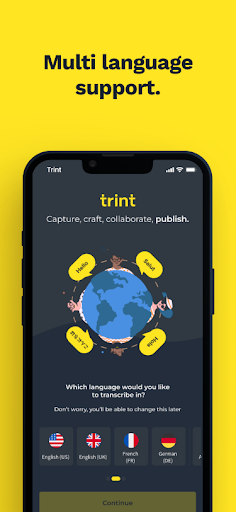 Screenshot of Trint