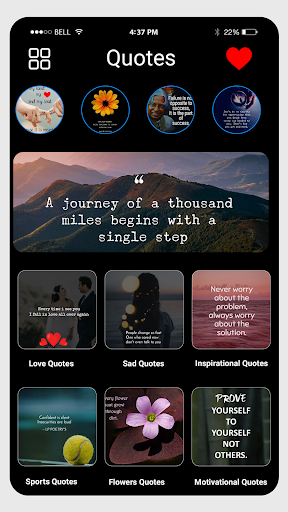 Android application Inspirational Creative Quotes screenshort