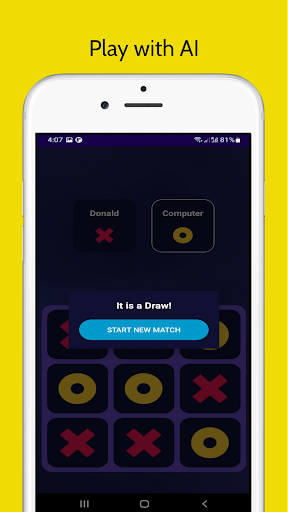 Android application Tik Tak Toe screenshort