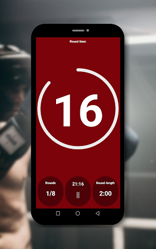 Android application Boxing timer (stopwatch) screenshort