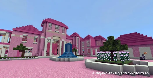 Como fazer casa rosa e roxa no Minecraft!! Construindo uma cidade