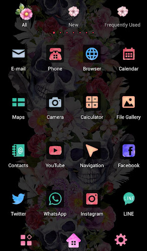 Botanical Skulls Theme Screen 3