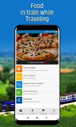 Android application Traveler food- Food in train screenshort