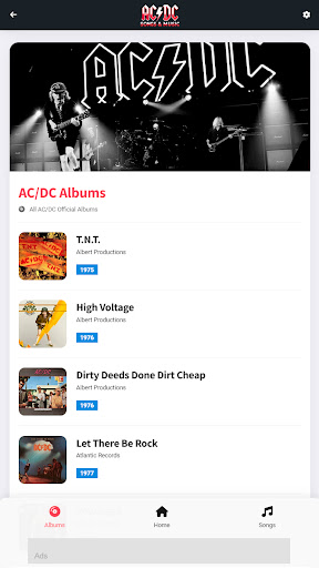 AC/DC: Songs & Music Screen 2