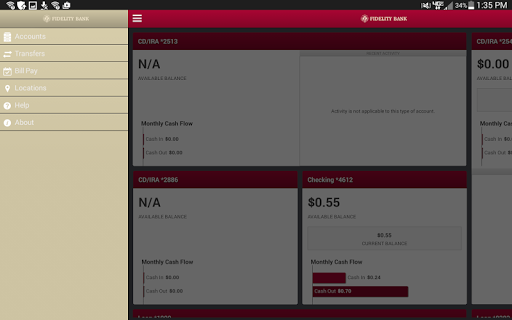 Fidelity Bank Atlanta Tablet Screen 2