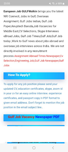 Android application Gulf Job screenshort