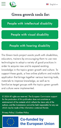 Android application Green Growth Tools screenshort