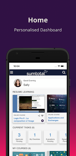 Screenshot of SumTotal Mobile
