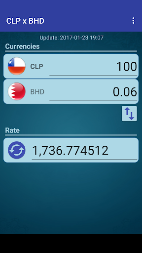 Android application Chile Peso x Bahraini Dinar screenshort