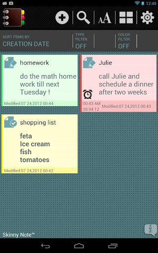 SkinnyNote Notepad Lite Screen 3