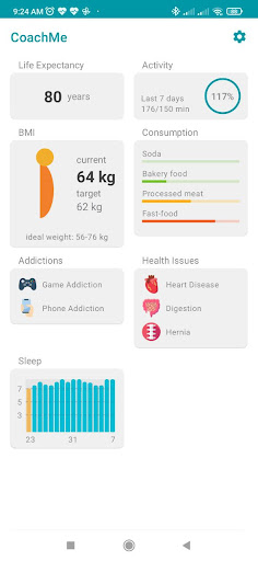 CoachMe - health tracker Screen 2