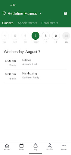 Redefine Fitness Screen 2