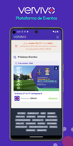 Android application VERVIVO screenshort
