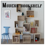 Modern bookshelf icon