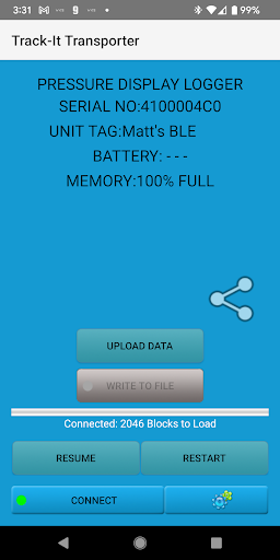 Android application Track-It™ Transporter screenshort
