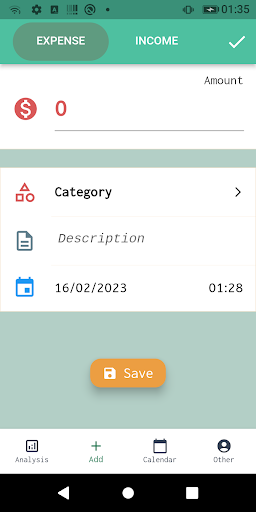 Moneywally : Expense Manager Screen 2