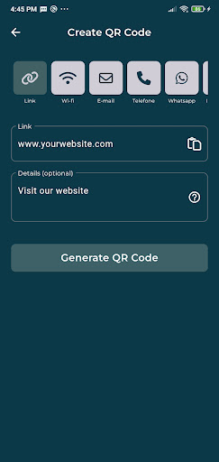 QRGenius: QR Code Generator Screen 2