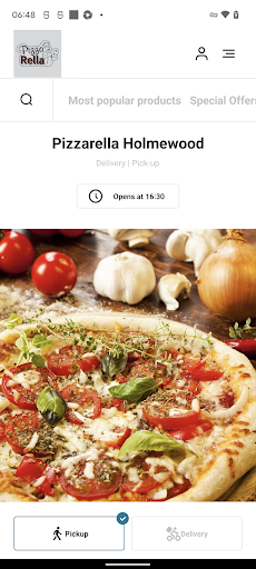 Android application Pizzarella Holmewood screenshort