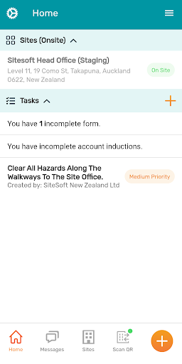 SiteConnect Screen 2