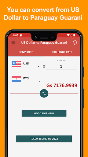 US Dollar to Paraguay Guarani Screen 2