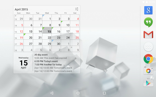 Calendar Widget Month + Agenda Captura de tela
