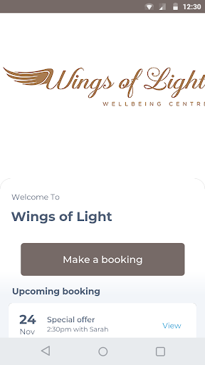 Android application Wings of Light screenshort
